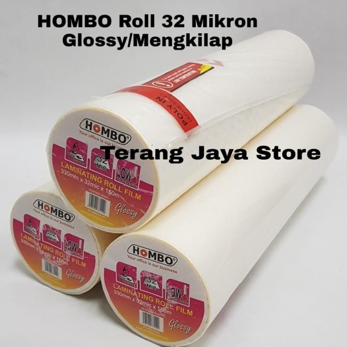 

TERBARU - Hombo Plastik Laminating Roll Glossy A3 32mikron Laminating Roll Film