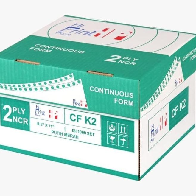 

NEW CONTINUOUS FORM 2 PLY 9.5 X 11/2 HI-PRINT (ISI 2000 SHEETS)
