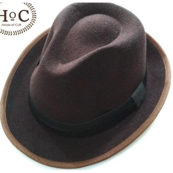 Houseofcuff Topi Fedora Hat Brown Fedora Hat Laken