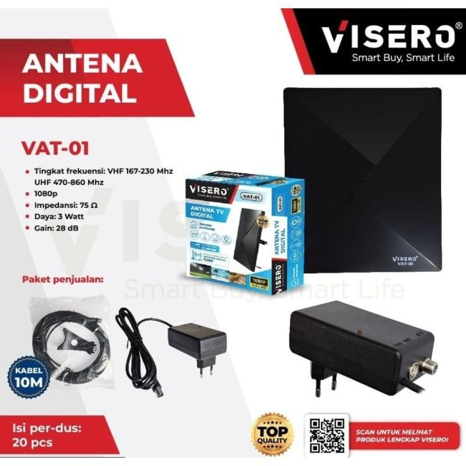 

TERSEDIA ANTENA DIGITAL VISERO VAT01 / ANTENA INDOOR OUTDOOR VISERO VAT-01