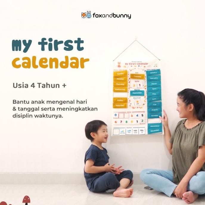 

Fox And Bunny | My First Calendar (Kalender Anak) Original Dan Terpercaya