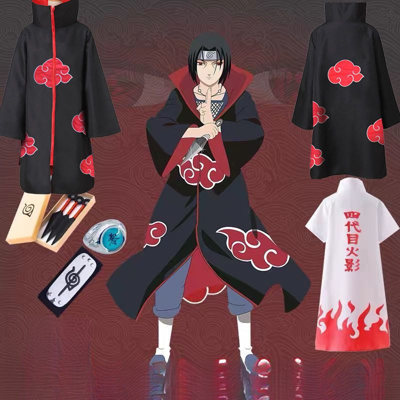 Naruto Itachi Uchiha Ninja Naruto Xiao Jubah cos Pakaian