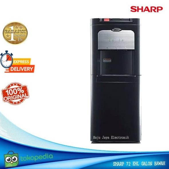 SHARP Dispenser SWD 72 EHL Galon Bawah 3 Kran Panas Dingin Kompresor