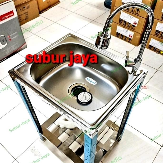 kitchen sink portable / bak cuci piring royal sb42pk,komplit set sink