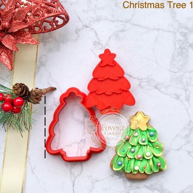 

Christmas Tree 1 Cookie Cutter. Cetakan Cookies Christmas Tree