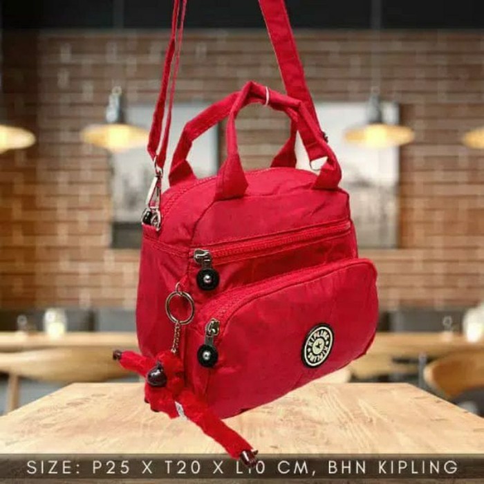 SALE selempang kipling premium slingbag wanita bahan parasut fashion tas