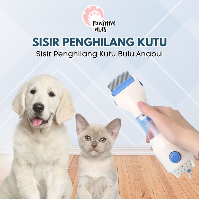 TERBARU Sisir Kutu Elektrik untuk Kucing Anjing - Sisir Penghilang Kutu Anabul