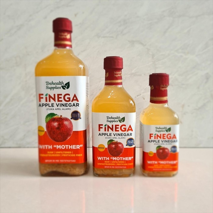 

PROMO Finega Cuka Apel Apple Cider Vinegar ACV With Mother (250ml Kaca) Vinega
