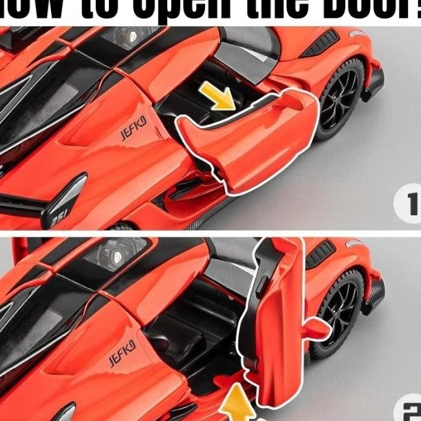 Diecast Niatur Koenigsegg Jesko Sport Car Mainan Koleksi Skala 1:32