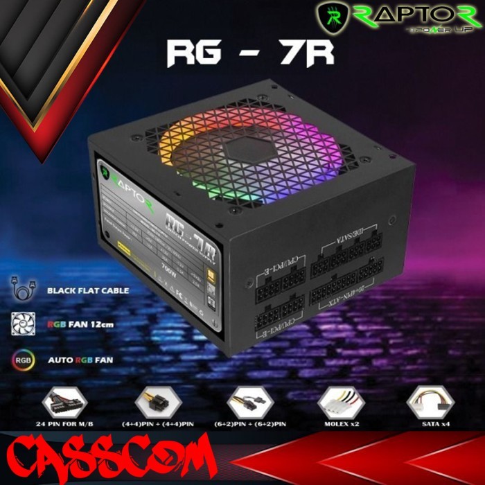 PSU RAPTOR RG-7R 700 Watt Gaming Power Supply Modular 700Watt