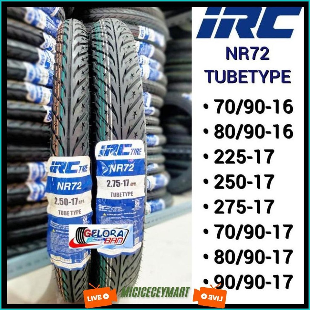 Ban Montor Irc Nr72 225-17 Ban 250-17 Ban 275-17 Ban 70/90-17 Ban 80/90-17 Ban 90/90-17 Ban 70/90-16