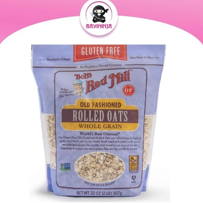 

BOBS RED MILL Gluten Free Old Fashioned Rolled Oats Whole Grain 907 g