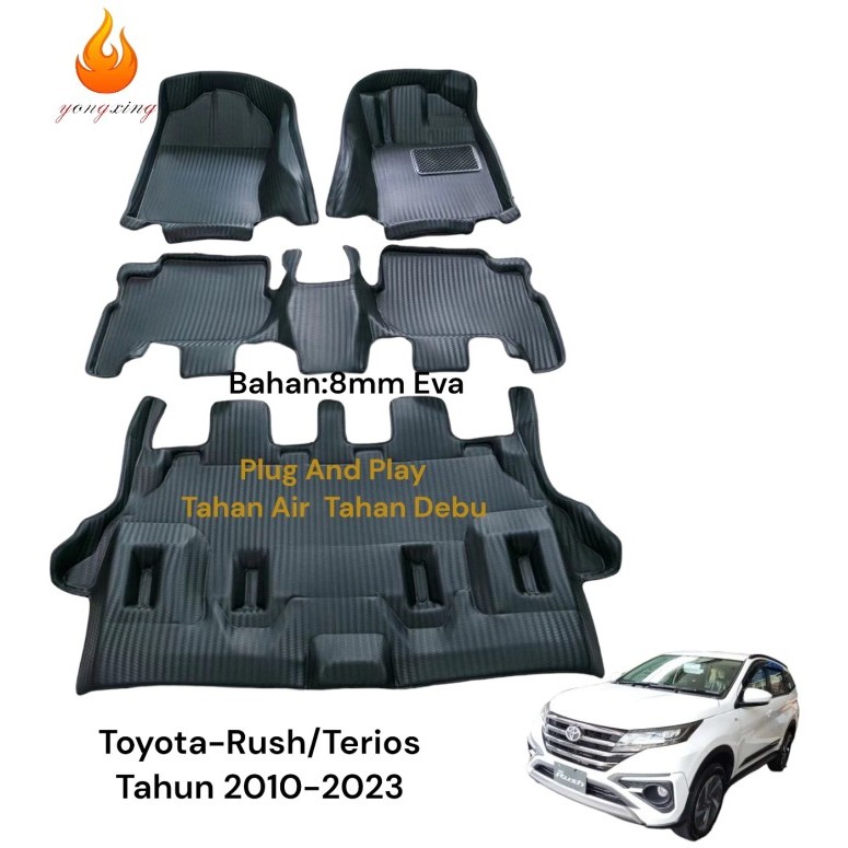 Karpet Mobil 5D Premium Toyota Rush Terios Carbon 13-22