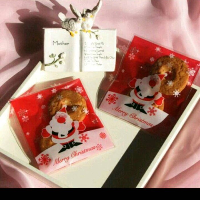 

Produk Unggulan] cookie bag xmas gift kantong plastik christmas natal bungkus kue 20pc
