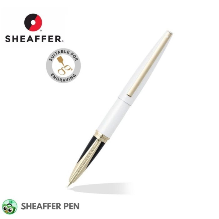 

Ready Pen Sheafffer Taranis 9442 White Lightning Feautring Gold Plate Trim