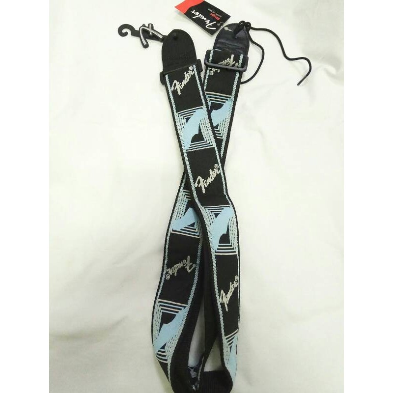 Strap Gitar / Bass Fender Monogrammed Black Blue Grey Ori