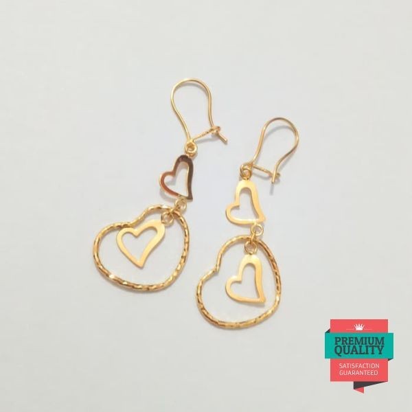 Murah Terlaris anting ubs hati 2 susun kadar 875 Keren Elegan