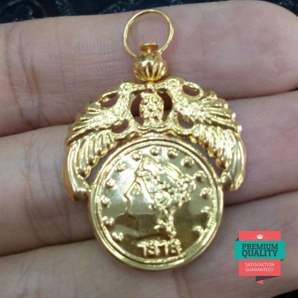 Murah Liontin emas asli kadar 700 model koin emas Keren
