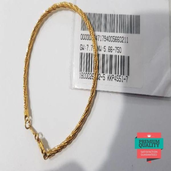 Terlaris Gelang emas asli kadar 750 gelang ubs gelang tali bulat Keren