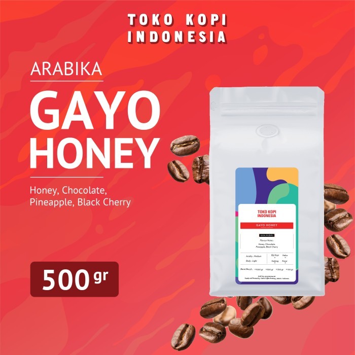 

Kopi Arabika Gayo Honey Arabica Specialty Coffee Beans 500g Biji Bubuk