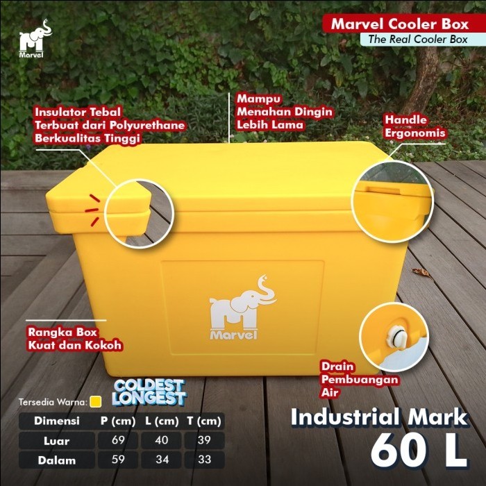 MarvelCooler 60 Ltr Industrial Mark Cool - Ice - Es