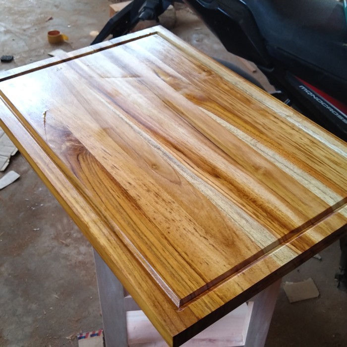 talenan besar cutting board fjl kayu jati asli 40x60 cm