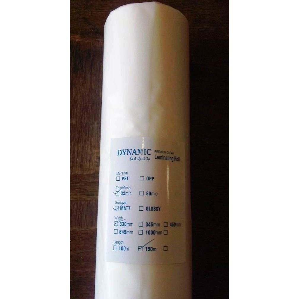 

NEW Plastik Laminating Roll Dynamic 33cm x 150m x 32micron