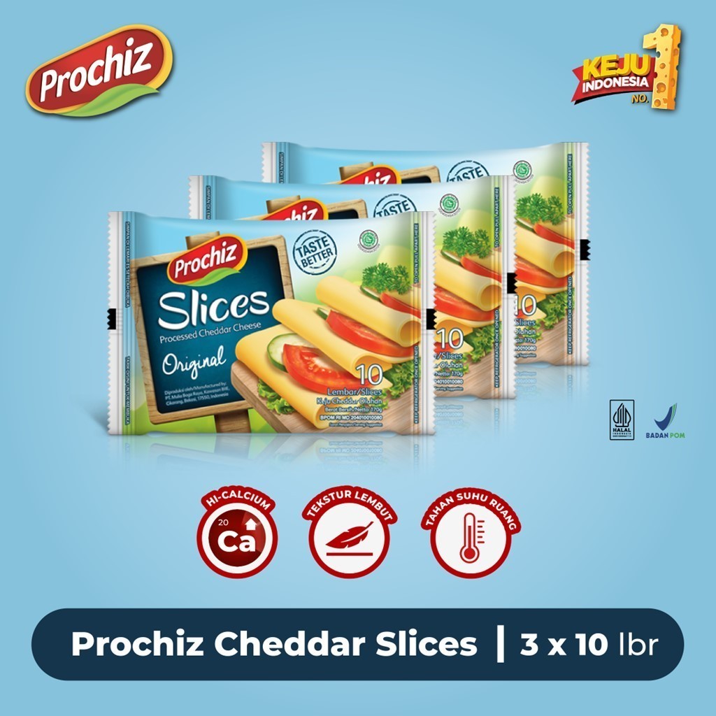 

PROCHIZ Cheddar Slices Original 10s x 3 pcs