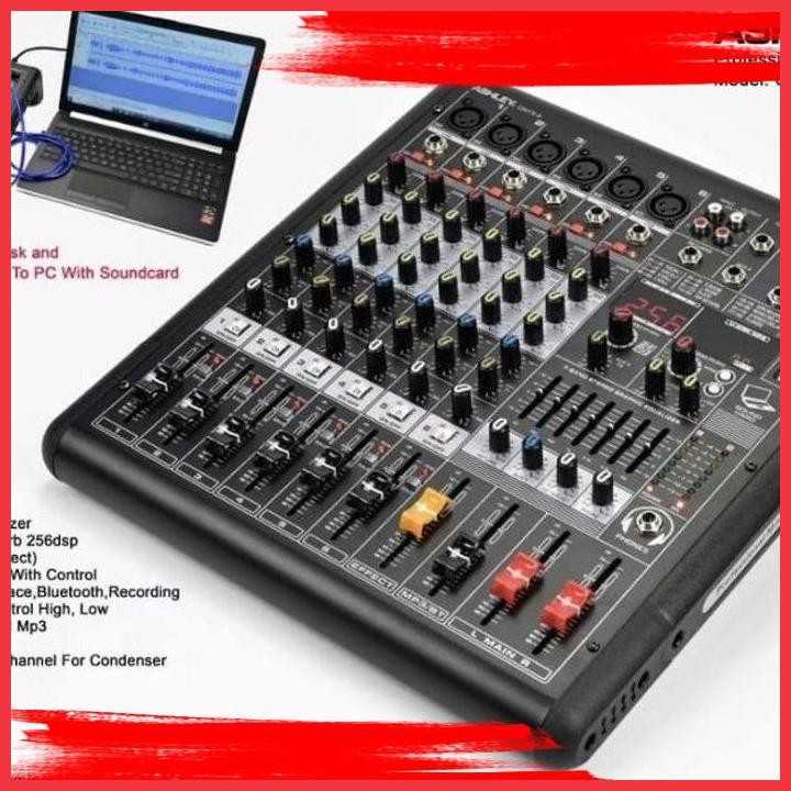 (SOU) MIXER ASHLEY ONYX 6 ORIGINAL 6 CHANNEL USB BLUETOOTH EQUALIZER