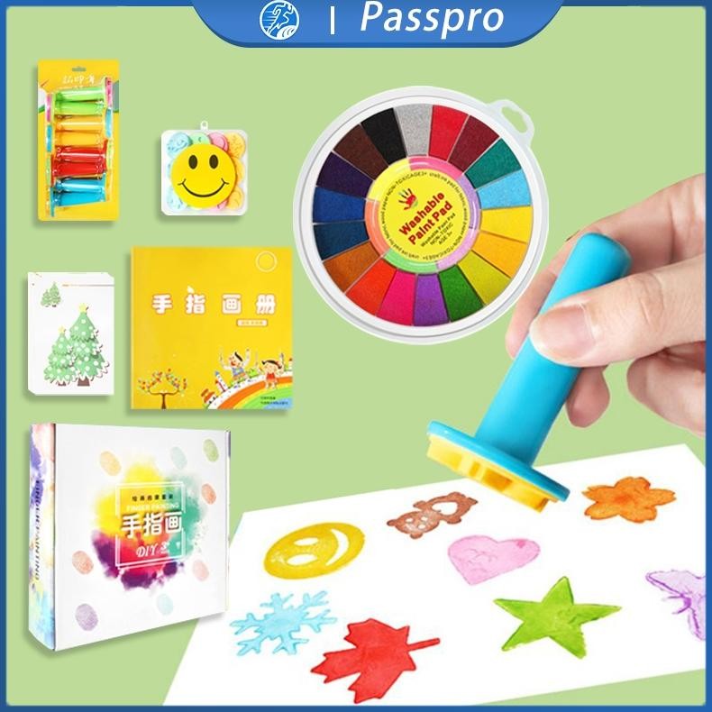 

Finger Painting Set Gift Box Set Kids Finger Painting Inkpad Washable