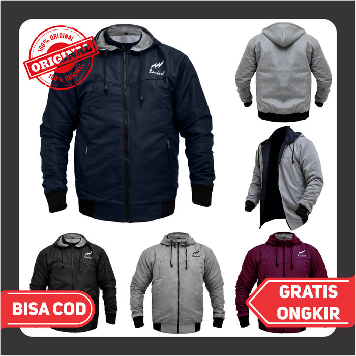Promo Jaket Motor Pria, Jaket Riding & Touring Bolak-Balik, Jaket Parasut