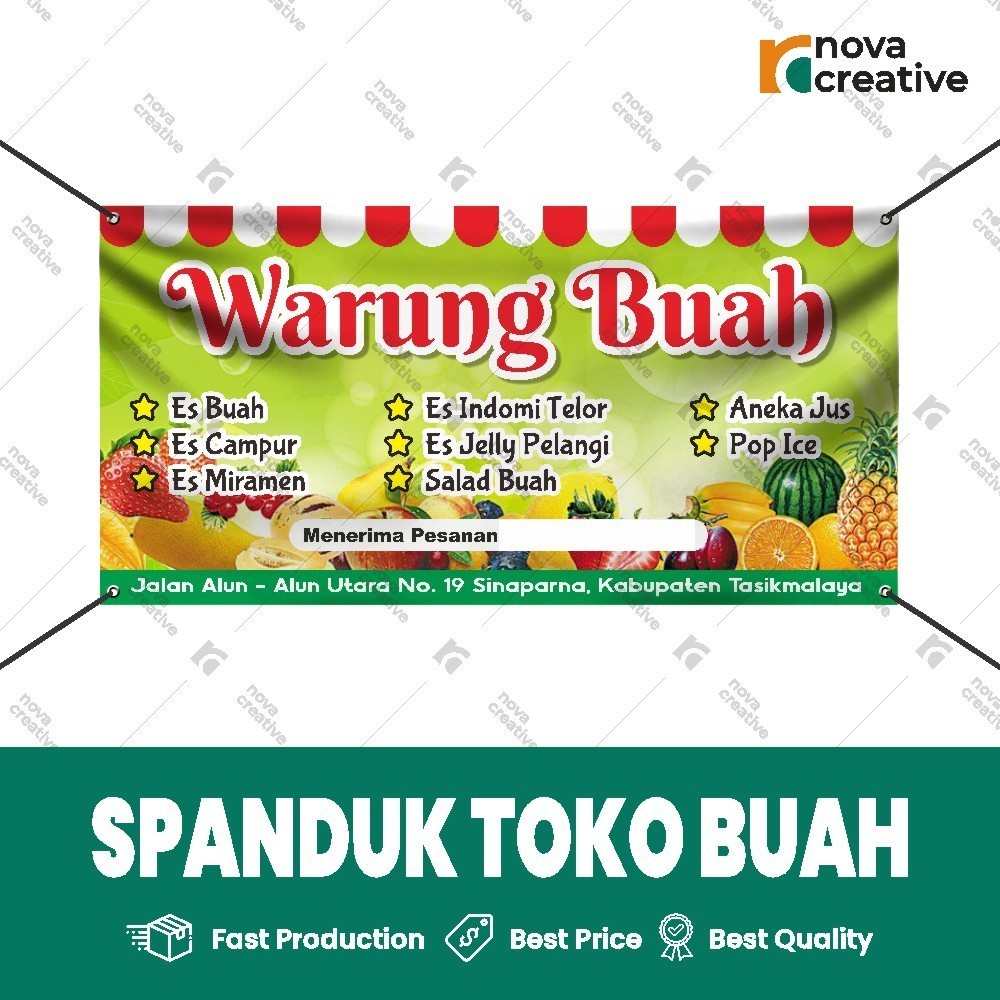 Print Spanduk Toko Buah Baligho Print Banner Desain Suka Suka