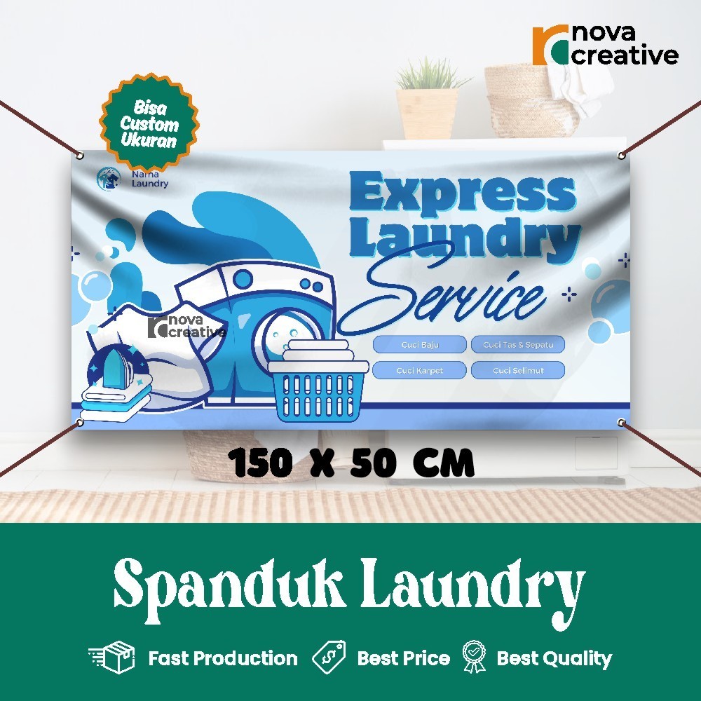 Print Spanduk Jasa Laundry Terbaik Spanduk Custom Free Desain