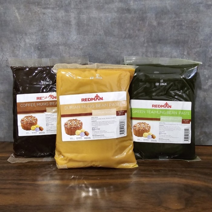 

TERBARU REDMAN MOONCAKE FILLING RED MAN MUNG BEAN DURIAN GREEN TEA COFFEE
