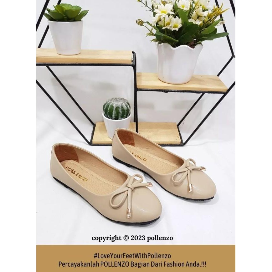 Pollenzo Sepatu Balet Wanita Flat Shoes Pita Km-412