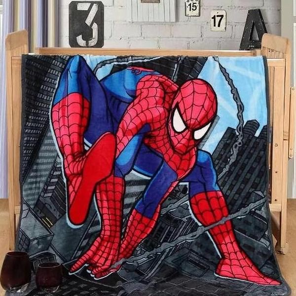 Big Selimut Bayi,Anak Bulu Halus, Motif Spiderman