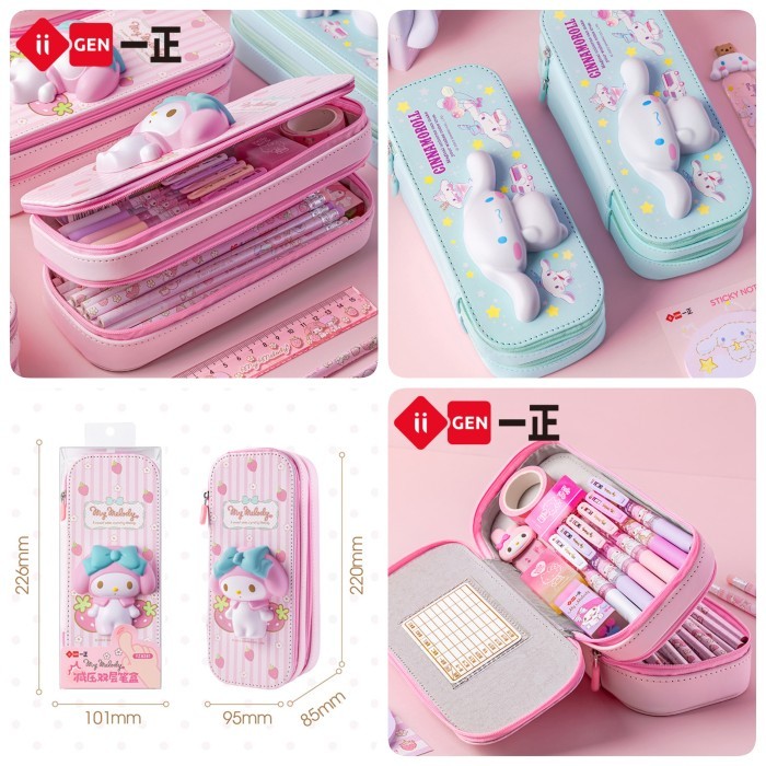 

Tempat Pensil Sanrio Squishy Cinnamoroll Kuro Melody Kotak Pulpen
