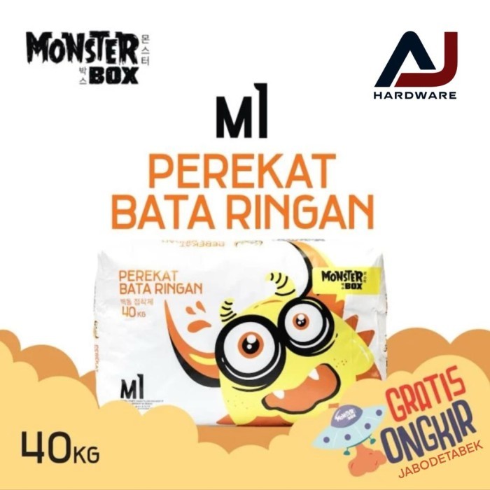 Semen Instan Mortar Perekat BataRingan Thinbed Lem Hebel MonsterBox M1 Stok Terbatas