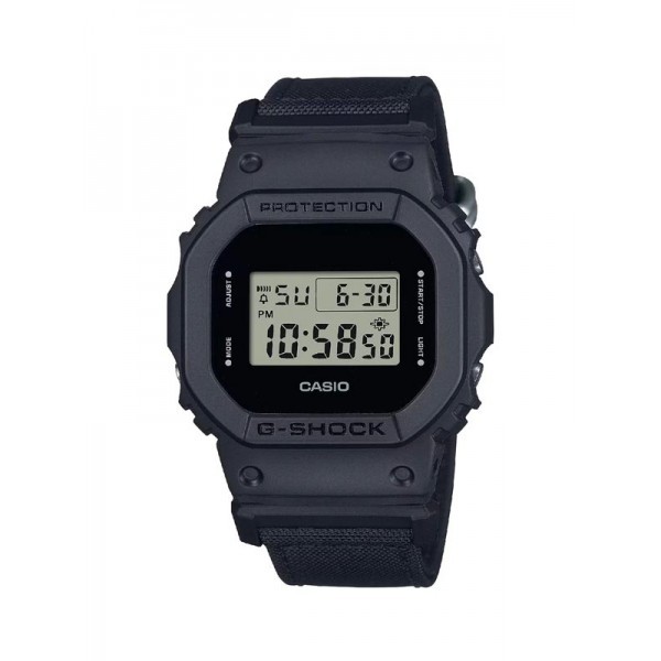Jam Tangan Casio G-Shock  Pria  Original Black Canvas DW-5600BCE-1DR