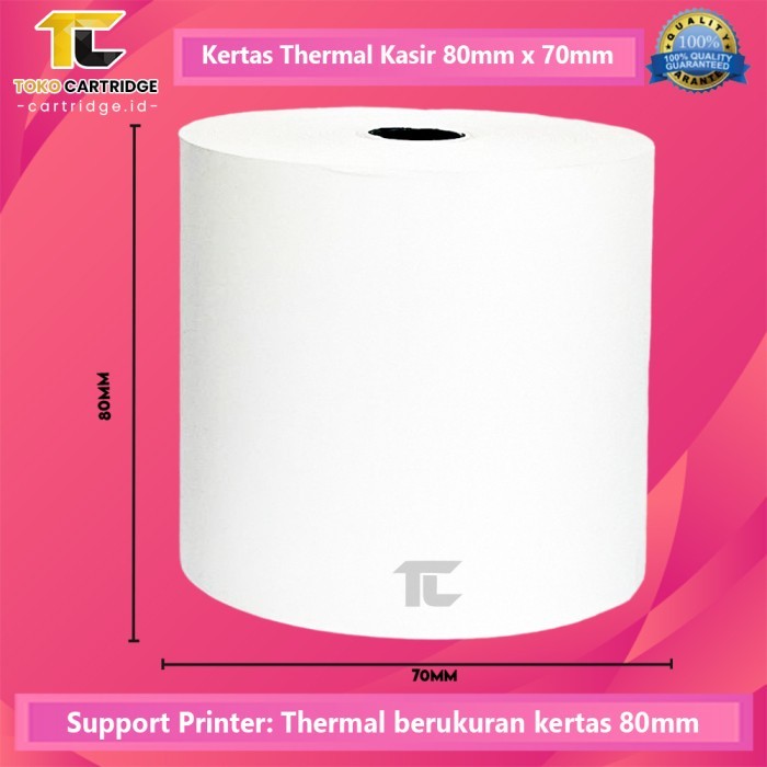 

HARGA DISC - Kertas Struk EDC Thermal 80x70mm 80x80mm Kertas Thermal Kasir Continous Paper Roll