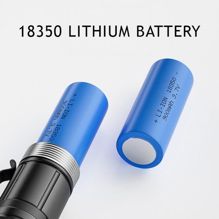 Zine Z25 600 Lumens Zoomable Flashlight Senter P50 18350 Magnetic