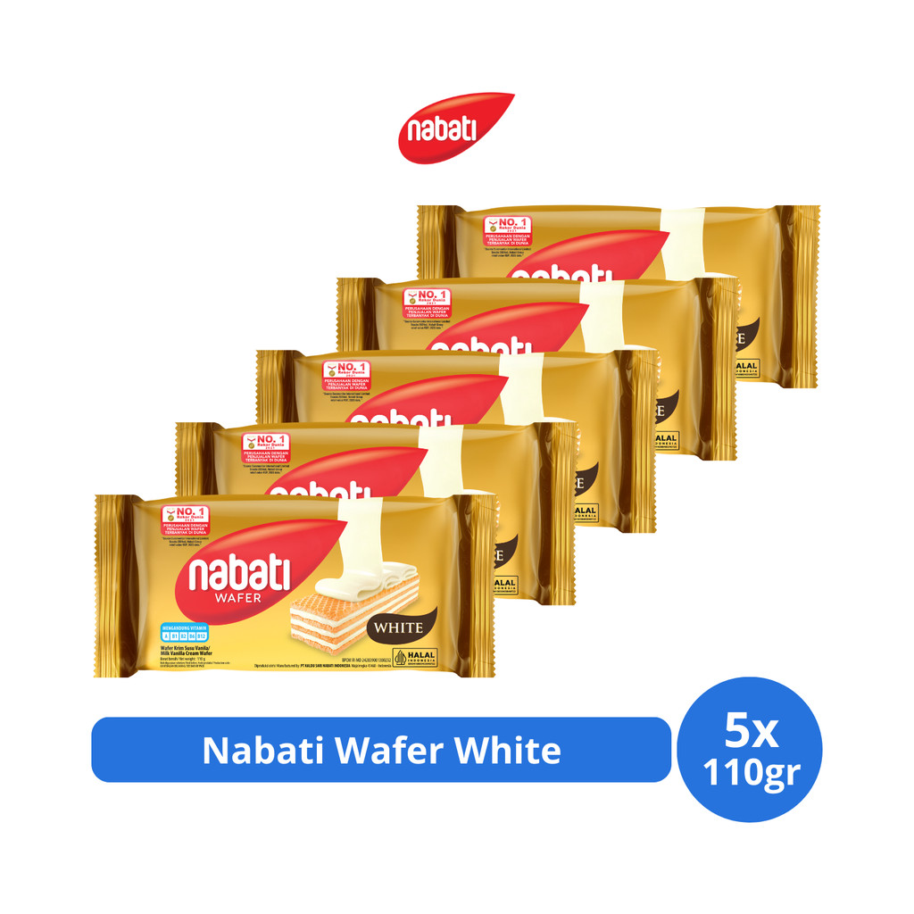 

Nabati Wafer White 110gr x 5 pcs