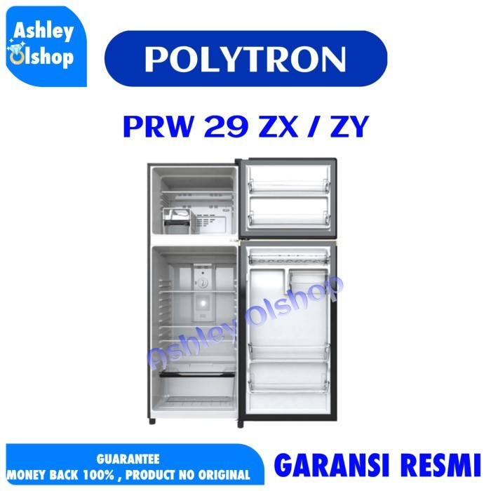 Kulkas Polytron 2 Pintu PRW29ZX / ZY 230L Kulkas Polyton Pintu Kaca