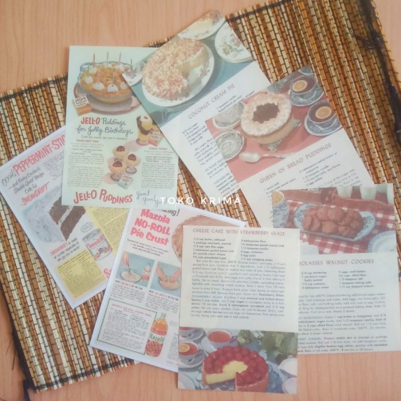 

Deco Paper Kertas Dekorasi Retro Recipes untuk Scrapbook Journaling Bujo Bullet Journal
