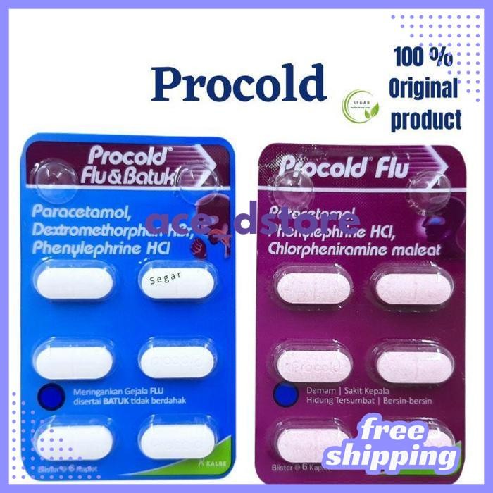 TERBARU PROCOLD FLU PROCOLD FLU DAN BATUK DEMAM SAKIT KEPALA HIDUNG TERSUMBAT BERSIN BY ACE D'STORE 
