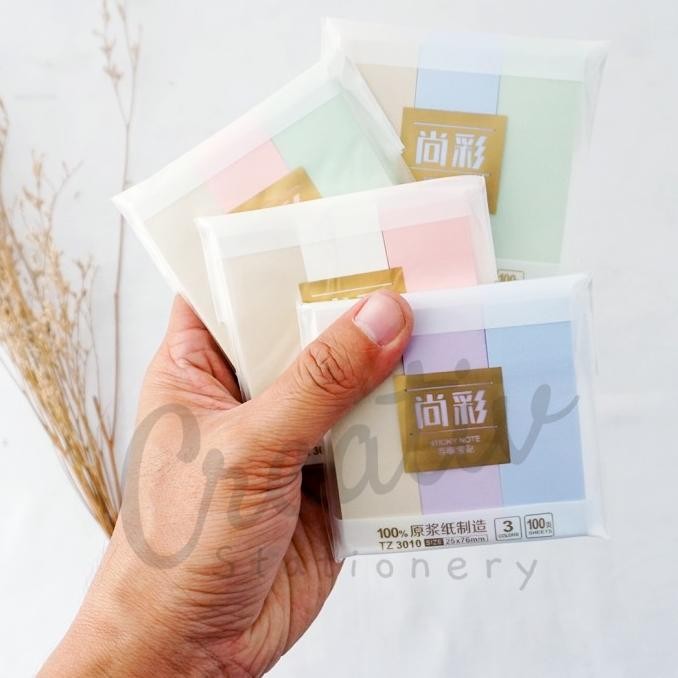 

Baoke Sticky Notes Pastel Warna 25x75 Tricolor Penanda Halaman