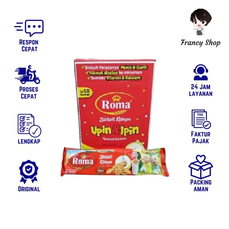 

Roma Kelapa Sachet Spesial Edition Upin Ipin Sachet 36 gr