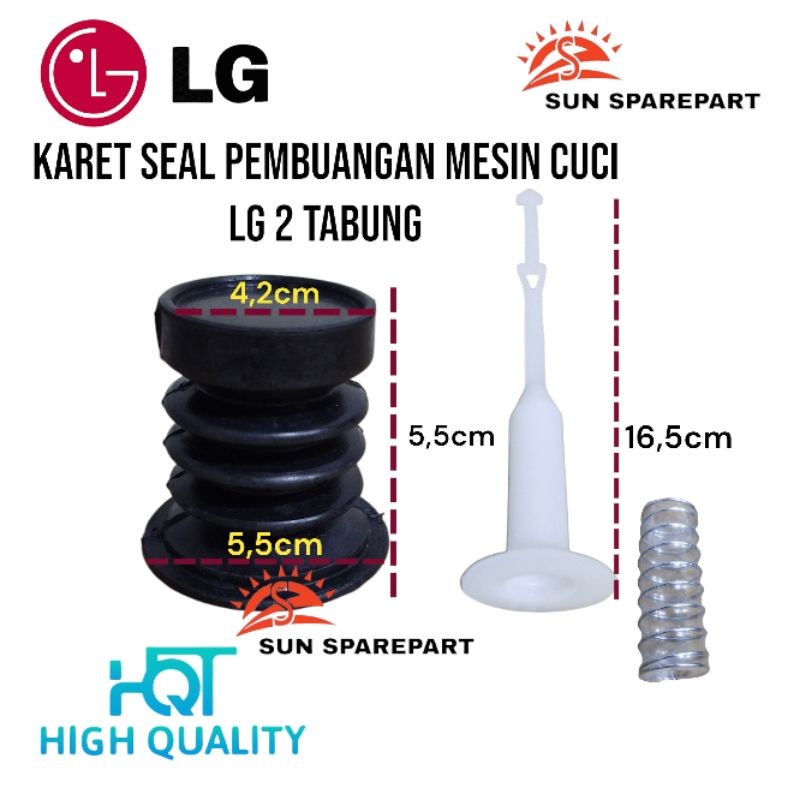 karet seal pembuangan mesin cuci LG 2 tabung