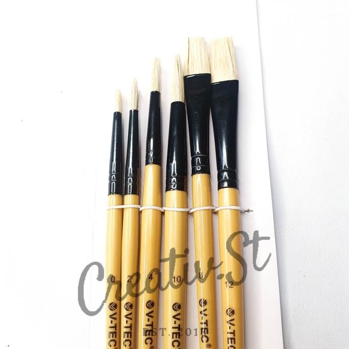 

Kuas Lukis Set V-TEC Cat Akrilik Minyak Air Paint Brush Acrylic Round