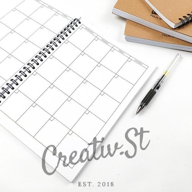 

BEBAS ONGKIR - [Tulis.Id] Basic Kraft Spiral Planner Series Monthly Weekly